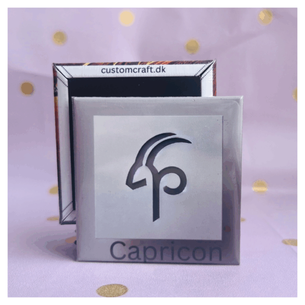 capricon-minimal Capricorn - Minimalistic - 50x50 mm magnet